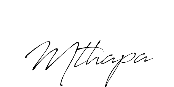 Mthapa stylish signature style. Best Handwritten Sign (Antro_Vectra) for my name. Handwritten Signature Collection Ideas for my name Mthapa. Mthapa signature style 6 images and pictures png