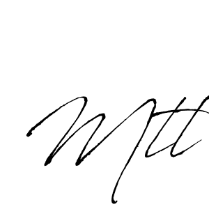 Make a beautiful signature design for name Mtl. With this signature (Antro_Vectra) style, you can create a handwritten signature for free. Mtl signature style 6 images and pictures png