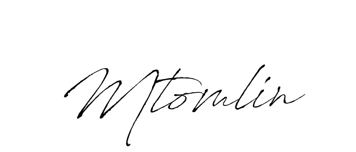 Make a beautiful signature design for name Mtomlin. With this signature (Antro_Vectra) style, you can create a handwritten signature for free. Mtomlin signature style 6 images and pictures png