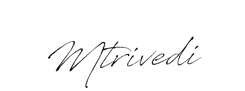 Make a beautiful signature design for name Mtrivedi. With this signature (Antro_Vectra) style, you can create a handwritten signature for free. Mtrivedi signature style 6 images and pictures png