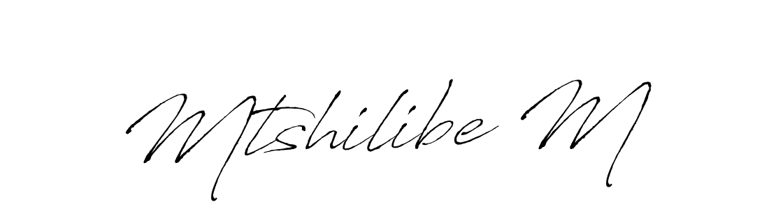 Use a signature maker to create a handwritten signature online. With this signature software, you can design (Antro_Vectra) your own signature for name Mtshilibe M. Mtshilibe M signature style 6 images and pictures png