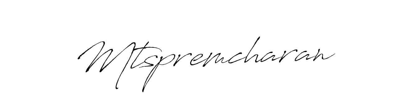 The best way (Antro_Vectra) to make a short signature is to pick only two or three words in your name. The name Mtspremcharan include a total of six letters. For converting this name. Mtspremcharan signature style 6 images and pictures png