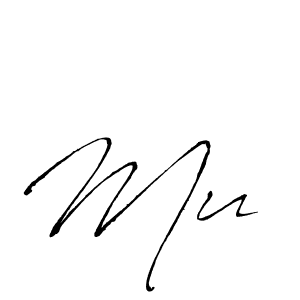 The best way (Antro_Vectra) to make a short signature is to pick only two or three words in your name. The name Mu  include a total of six letters. For converting this name. Mu  signature style 6 images and pictures png