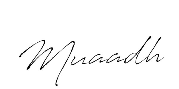 Design your own signature with our free online signature maker. With this signature software, you can create a handwritten (Antro_Vectra) signature for name Muaadh. Muaadh signature style 6 images and pictures png