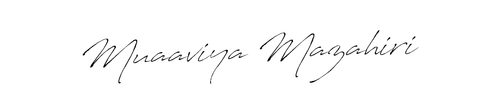Similarly Antro_Vectra is the best handwritten signature design. Signature creator online .You can use it as an online autograph creator for name Muaaviya Mazahiri. Muaaviya Mazahiri signature style 6 images and pictures png