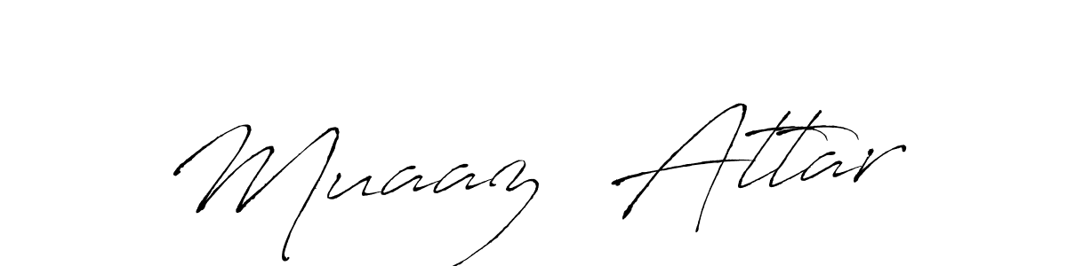 Once you've used our free online signature maker to create your best signature Antro_Vectra style, it's time to enjoy all of the benefits that Muaaz  Attar name signing documents. Muaaz  Attar signature style 6 images and pictures png