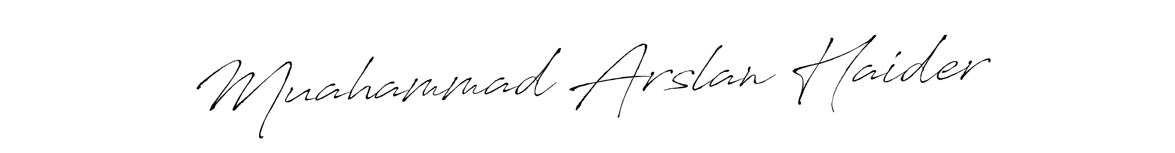Make a short Muahammad Arslan Haider signature style. Manage your documents anywhere anytime using Antro_Vectra. Create and add eSignatures, submit forms, share and send files easily. Muahammad Arslan Haider signature style 6 images and pictures png