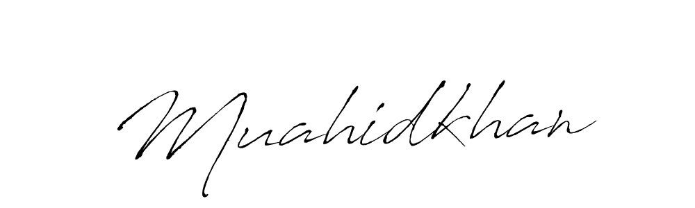 The best way (Antro_Vectra) to make a short signature is to pick only two or three words in your name. The name Muahidkhan include a total of six letters. For converting this name. Muahidkhan signature style 6 images and pictures png