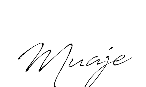 Make a beautiful signature design for name Muaje. With this signature (Antro_Vectra) style, you can create a handwritten signature for free. Muaje signature style 6 images and pictures png