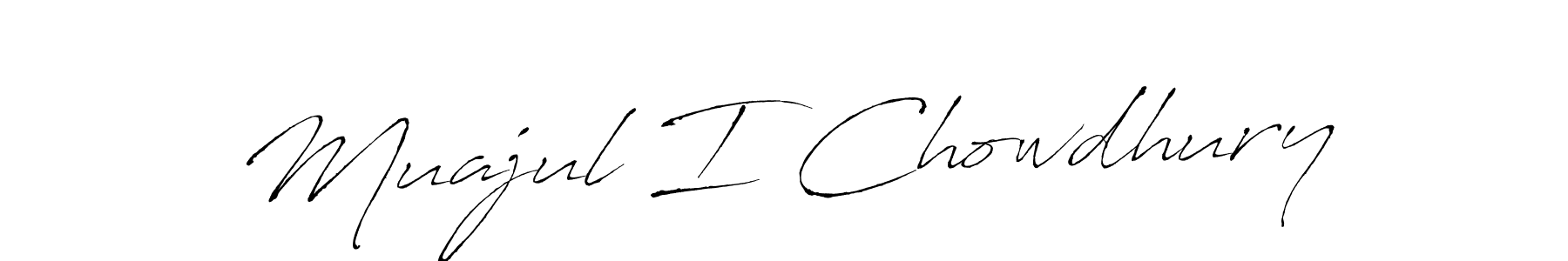 Make a beautiful signature design for name Muajul I Chowdhury. With this signature (Antro_Vectra) style, you can create a handwritten signature for free. Muajul I Chowdhury signature style 6 images and pictures png