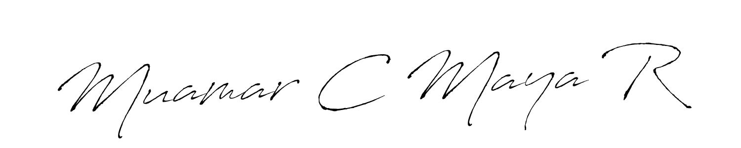 How to make Muamar C Maya R signature? Antro_Vectra is a professional autograph style. Create handwritten signature for Muamar C Maya R name. Muamar C Maya R signature style 6 images and pictures png