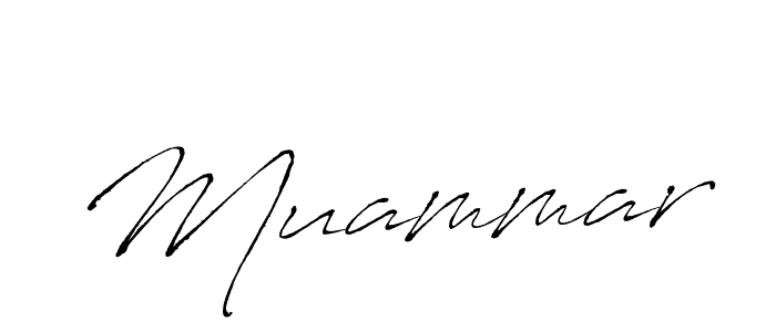 Make a beautiful signature design for name Muammar. With this signature (Antro_Vectra) style, you can create a handwritten signature for free. Muammar signature style 6 images and pictures png