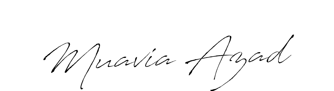How to make Muavia Azad name signature. Use Antro_Vectra style for creating short signs online. This is the latest handwritten sign. Muavia Azad signature style 6 images and pictures png