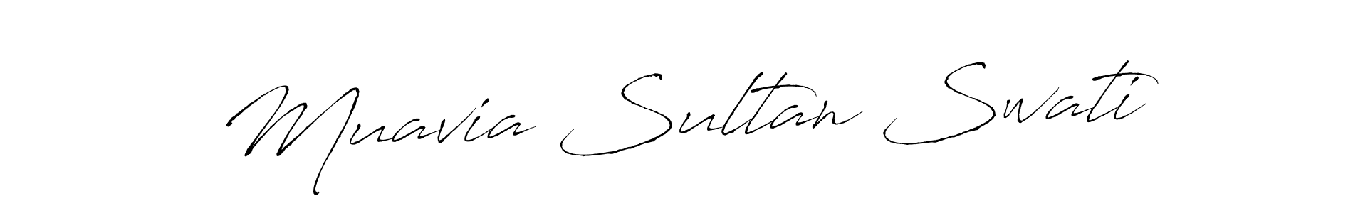 Muavia Sultan Swati stylish signature style. Best Handwritten Sign (Antro_Vectra) for my name. Handwritten Signature Collection Ideas for my name Muavia Sultan Swati. Muavia Sultan Swati signature style 6 images and pictures png