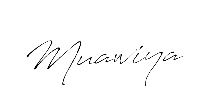 Design your own signature with our free online signature maker. With this signature software, you can create a handwritten (Antro_Vectra) signature for name Muawiya. Muawiya signature style 6 images and pictures png