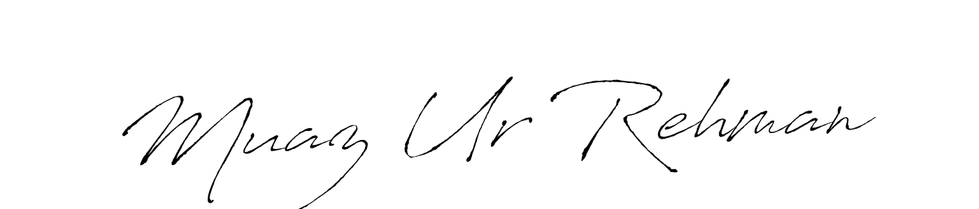 Create a beautiful signature design for name Muaz Ur Rehman. With this signature (Antro_Vectra) fonts, you can make a handwritten signature for free. Muaz Ur Rehman signature style 6 images and pictures png
