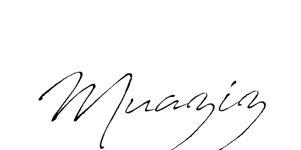 How to make Muaziz signature? Antro_Vectra is a professional autograph style. Create handwritten signature for Muaziz name. Muaziz signature style 6 images and pictures png