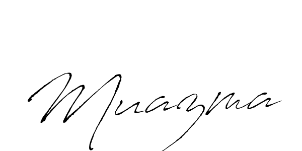 Make a beautiful signature design for name Muazma. With this signature (Antro_Vectra) style, you can create a handwritten signature for free. Muazma signature style 6 images and pictures png