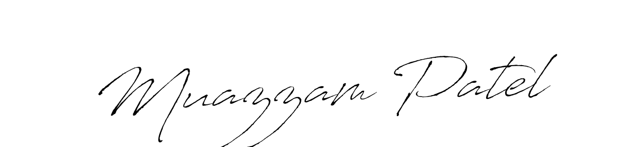 Muazzam Patel stylish signature style. Best Handwritten Sign (Antro_Vectra) for my name. Handwritten Signature Collection Ideas for my name Muazzam Patel. Muazzam Patel signature style 6 images and pictures png