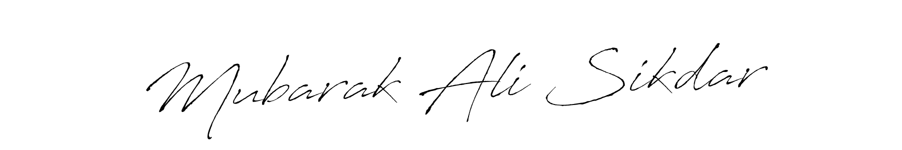Make a beautiful signature design for name Mubarak Ali Sikdar. With this signature (Antro_Vectra) style, you can create a handwritten signature for free. Mubarak Ali Sikdar signature style 6 images and pictures png