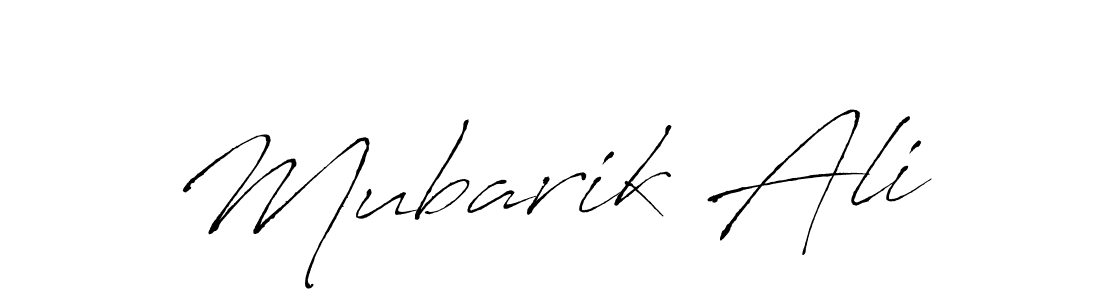 Design your own signature with our free online signature maker. With this signature software, you can create a handwritten (Antro_Vectra) signature for name Mubarik Ali. Mubarik Ali signature style 6 images and pictures png