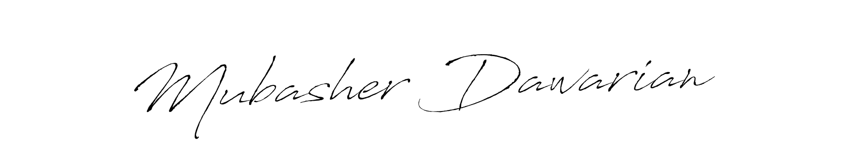 How to make Mubasher Dawarian name signature. Use Antro_Vectra style for creating short signs online. This is the latest handwritten sign. Mubasher Dawarian signature style 6 images and pictures png