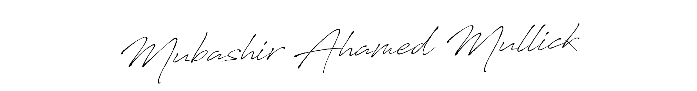 Create a beautiful signature design for name Mubashir Ahamed Mullick. With this signature (Antro_Vectra) fonts, you can make a handwritten signature for free. Mubashir Ahamed Mullick signature style 6 images and pictures png