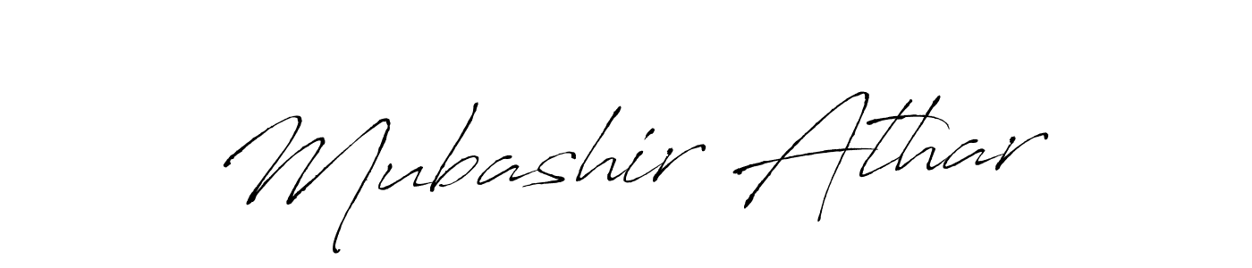 Create a beautiful signature design for name Mubashir Athar. With this signature (Antro_Vectra) fonts, you can make a handwritten signature for free. Mubashir Athar signature style 6 images and pictures png