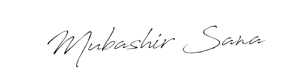 Make a beautiful signature design for name Mubashir Sana. With this signature (Antro_Vectra) style, you can create a handwritten signature for free. Mubashir Sana signature style 6 images and pictures png