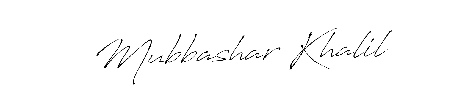 Design your own signature with our free online signature maker. With this signature software, you can create a handwritten (Antro_Vectra) signature for name Mubbashar Khalil. Mubbashar Khalil signature style 6 images and pictures png