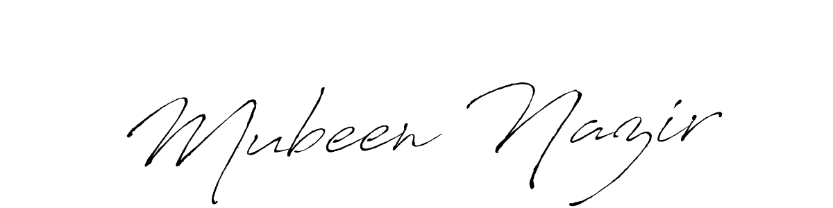 Make a beautiful signature design for name Mubeen Nazir. With this signature (Antro_Vectra) style, you can create a handwritten signature for free. Mubeen Nazir signature style 6 images and pictures png