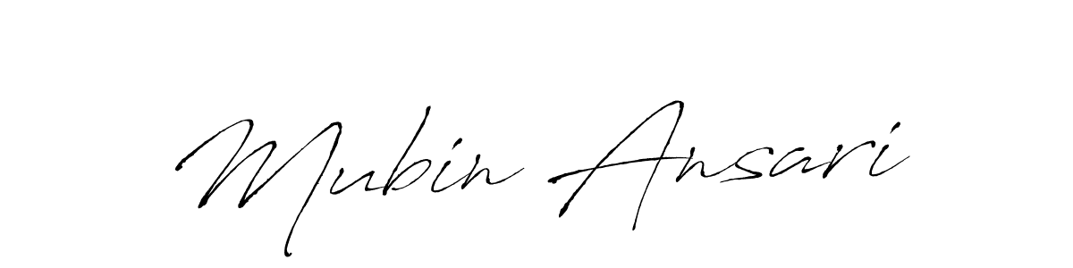 The best way (Antro_Vectra) to make a short signature is to pick only two or three words in your name. The name Mubin Ansari include a total of six letters. For converting this name. Mubin Ansari signature style 6 images and pictures png