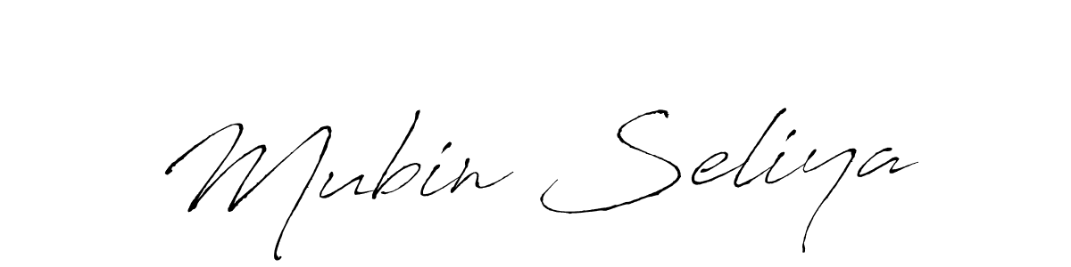 Create a beautiful signature design for name Mubin Seliya. With this signature (Antro_Vectra) fonts, you can make a handwritten signature for free. Mubin Seliya signature style 6 images and pictures png