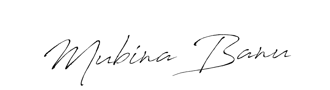 Make a beautiful signature design for name Mubina Banu. With this signature (Antro_Vectra) style, you can create a handwritten signature for free. Mubina Banu signature style 6 images and pictures png
