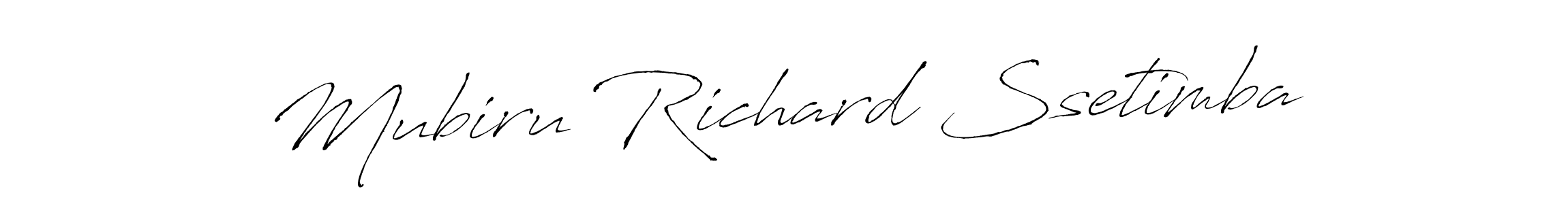 Make a beautiful signature design for name Mubiru Richard Ssetimba. With this signature (Antro_Vectra) style, you can create a handwritten signature for free. Mubiru Richard Ssetimba signature style 6 images and pictures png