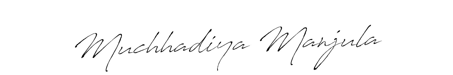 Muchhadiya Manjula stylish signature style. Best Handwritten Sign (Antro_Vectra) for my name. Handwritten Signature Collection Ideas for my name Muchhadiya Manjula. Muchhadiya Manjula signature style 6 images and pictures png