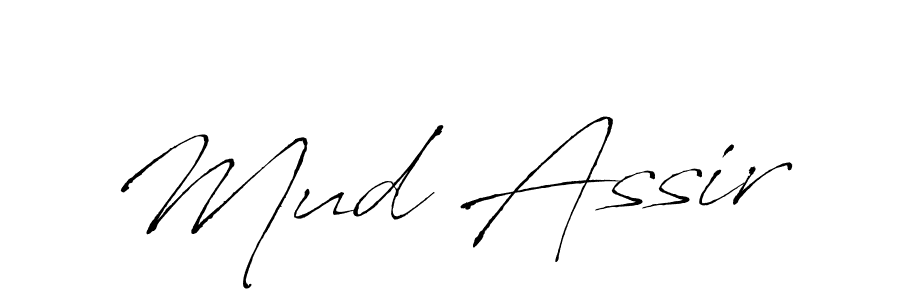 Use a signature maker to create a handwritten signature online. With this signature software, you can design (Antro_Vectra) your own signature for name Mud Assir. Mud Assir signature style 6 images and pictures png