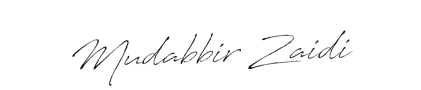 You should practise on your own different ways (Antro_Vectra) to write your name (Mudabbir Zaidi) in signature. don't let someone else do it for you. Mudabbir Zaidi signature style 6 images and pictures png