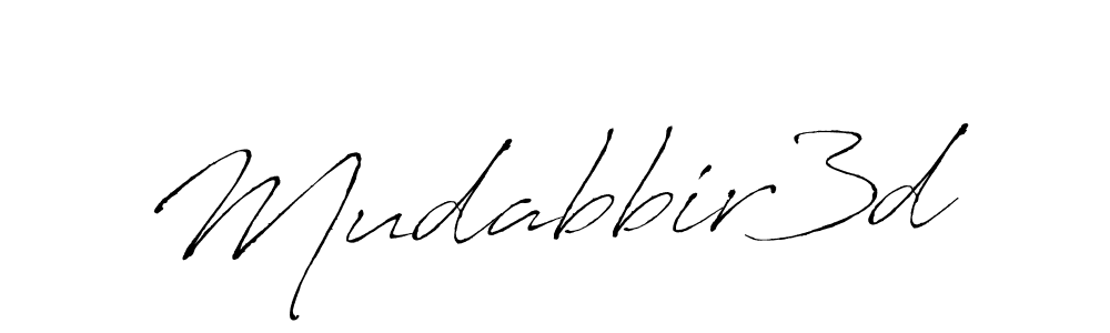 Also we have Mudabbir3d name is the best signature style. Create professional handwritten signature collection using Antro_Vectra autograph style. Mudabbir3d signature style 6 images and pictures png