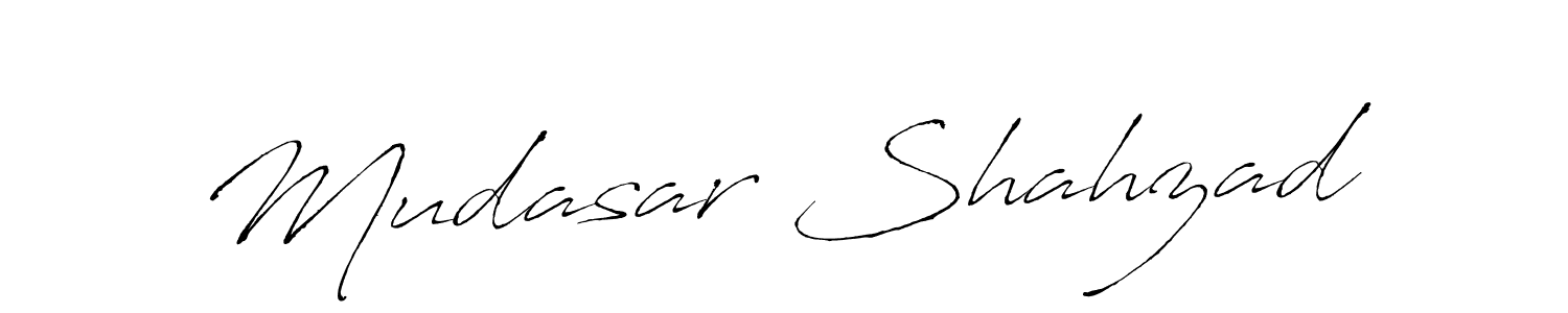 Create a beautiful signature design for name Mudasar Shahzad. With this signature (Antro_Vectra) fonts, you can make a handwritten signature for free. Mudasar Shahzad signature style 6 images and pictures png