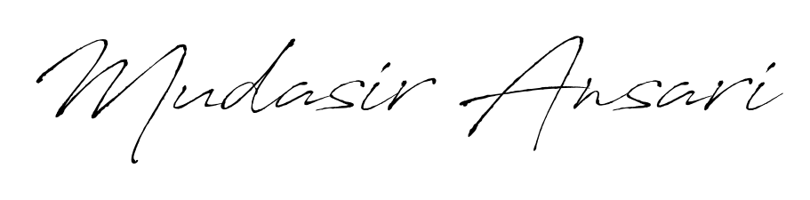 Achieve flawless digital penmanship with Mudasir Ansari name in Antro_Vectra font. The perfect tool for creating online signatures. Mudasir Ansari signature style 6 images and pictures png
