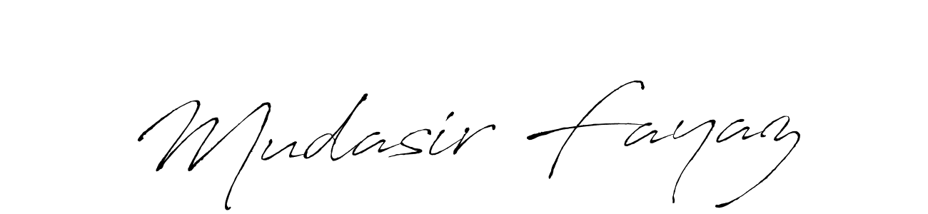 How to make Mudasir Fayaz signature? Antro_Vectra is a professional autograph style. Create handwritten signature for Mudasir Fayaz name. Mudasir Fayaz signature style 6 images and pictures png