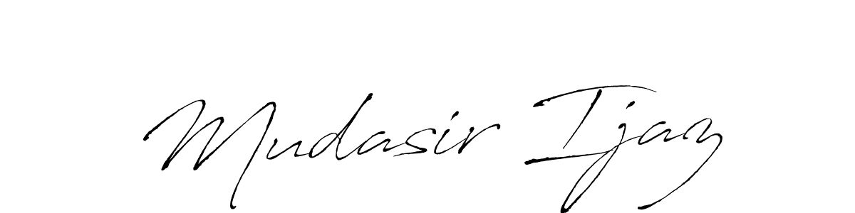 This is the best signature style for the Mudasir Ijaz name. Also you like these signature font (Antro_Vectra). Mix name signature. Mudasir Ijaz signature style 6 images and pictures png