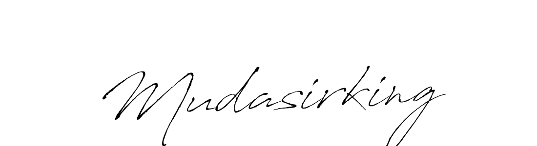 Create a beautiful signature design for name Mudasirking. With this signature (Antro_Vectra) fonts, you can make a handwritten signature for free. Mudasirking signature style 6 images and pictures png