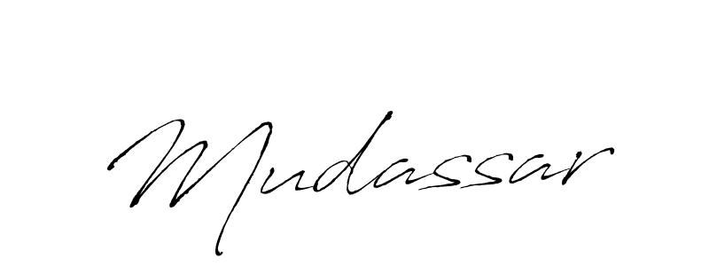 Use a signature maker to create a handwritten signature online. With this signature software, you can design (Antro_Vectra) your own signature for name Mudassar. Mudassar signature style 6 images and pictures png
