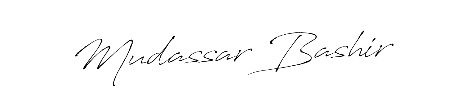 Make a beautiful signature design for name Mudassar Bashir. With this signature (Antro_Vectra) style, you can create a handwritten signature for free. Mudassar Bashir signature style 6 images and pictures png