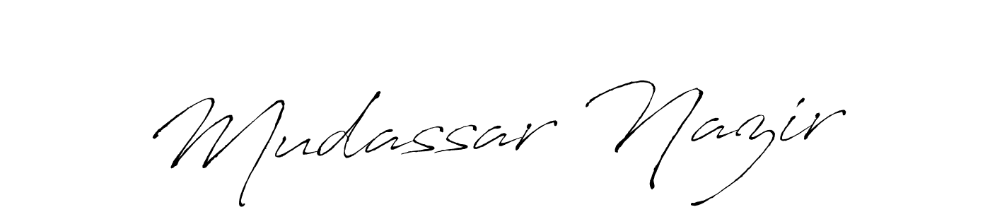 Mudassar Nazir stylish signature style. Best Handwritten Sign (Antro_Vectra) for my name. Handwritten Signature Collection Ideas for my name Mudassar Nazir. Mudassar Nazir signature style 6 images and pictures png