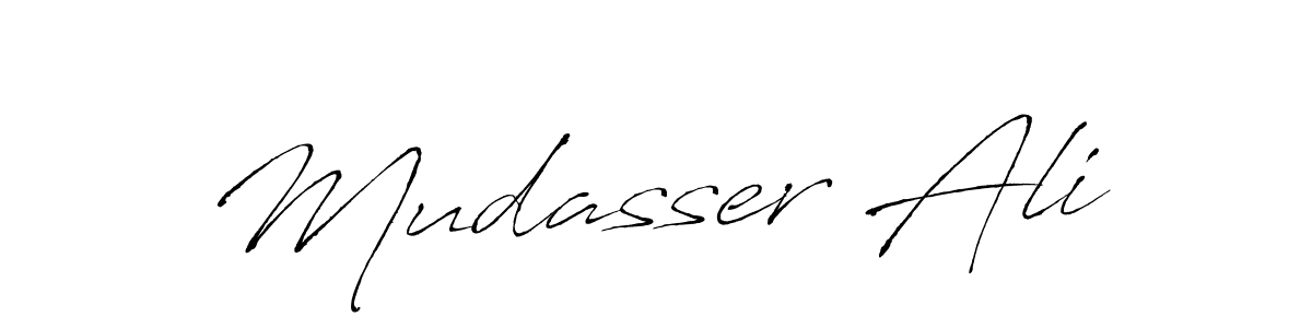 Design your own signature with our free online signature maker. With this signature software, you can create a handwritten (Antro_Vectra) signature for name Mudasser Ali. Mudasser Ali signature style 6 images and pictures png