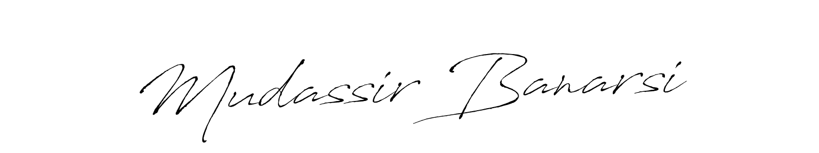 Use a signature maker to create a handwritten signature online. With this signature software, you can design (Antro_Vectra) your own signature for name Mudassir Banarsi. Mudassir Banarsi signature style 6 images and pictures png