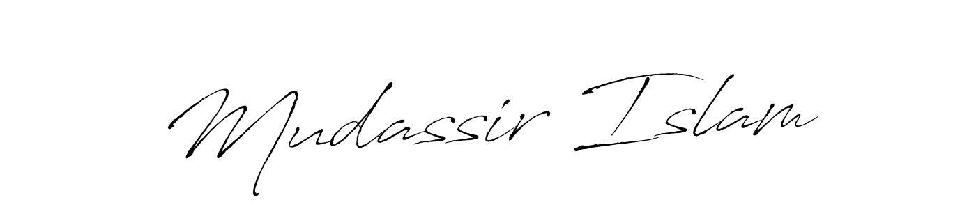 Design your own signature with our free online signature maker. With this signature software, you can create a handwritten (Antro_Vectra) signature for name Mudassir Islam. Mudassir Islam signature style 6 images and pictures png